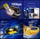 Патч-корд SAMZHE CAT-708H Cat 7 екранований 10 Гбіт/с 8 м Чорний - зображення 2