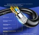 Патч-корд SAMZHE CAT-708H Cat 7 екранований 10 Гбіт/с 8 м Чорний - зображення 4