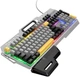 Дротова клавіатура Hoco GM702 Vistoso Gaming USB Type-A Wired Keyboard Cyrillic Gray/Black - изображение 3