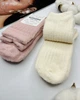 Дитячі шкарпетки плюшеві теплі з вовни альпаки Корона набір 2 пари 31-36 розмір Молочний Рожевий - изображение 4