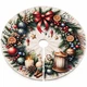 Коврик под елку 90 см Christmas, велюровая декоративная юбка с рождественским рисунком - изображение 1
