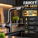 Кран змішувач Faucet CR-8429 для кухні металевий одноважільний з гнучким поворотним виливом хромованим покриттям керамічним картриджем аератором для раковини мийки - зображення 1