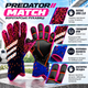 Комплект вратарские перчатки PREDATOR MATCH 7 размер 11-12 лет с защитой пальцев + чехол + спрей 30 мл, розово черный - изображение 3