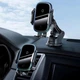 Беспроводное автомобильное зарядное устройство Держатель для мобильного телефона GPS-навигатора автодержатель с БЗП Baseus Light Electric Holder Black - изображение 2