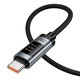 Кабель Hoco U148 Type-C to Type-C PD 240W с дисплеем black - изображение 2