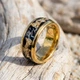 Женское кольцо No brand 2455 черное с золотистым размер 17 - изображение 5