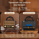 Радіоприймач портативний Коричневий Bluetooth 5.4 FM/AM/SW, USB/TF Акумуляторний з підставкою для телефону (20016) - изображение 5