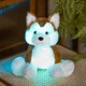 Мягкая интерактивная игрушка "Песик Хаски" с LED-подсветкой 25см (собачка с батарейками, коричневый) - изображение 1