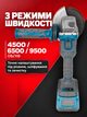 Аккумуляторная угловая шлифмашина 125 мм 20 В бесщеточная, 2 АКБ 4 А·ч, 3 скорости, плавный пуск, кейс - изображение 2