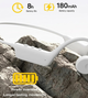Беспроводные костные наушники X1 Pro Bluetooth, спортивная гарнитура с микрофон + поддержка SD-карт, White - изображение 3