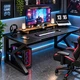 Игровой компьютерный стол геймерский 100×60×72,5 см Черный (md-17918) - изображение 1