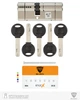 Циліндр RB KEYLOCX 105 мм (45x60) · ключ-ключ · нікель сатин - изображение 7