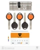 Циліндр RB KEYLOCX 90 мм (35x55) · ключ-ключ · нікель сатин · 5 ключі (SPVR0468) - изображение 6