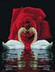 Алмазная мозаика ColorArt 40х50 Лебеди и розы SP006 - изображение 2