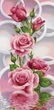 Алмазная мозаика ColorArt Розовые розы панно 30x60 TS1300 полная выкладка, квадратные алмазики, набор для творчества и рукоделия - изображение 1