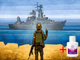 Алмазная мозаика на подрамнике ColorArt 30x40 Русский военный корабль... STP477 + Подарок лак для покрытия, полная выкладка, квадратные алмазики, набор для творчества и рукоделия - изображение 1