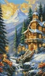 Алмазная мозаика модульная ColorArt Времена года с голограммными стразами 4х30х50 TR1006, полная выкладка, квадратные алмазики, набор для творчества и рукоделия - изображение 4