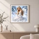 Алмазная мозаика на подрамнике ColorArt 40х40 Девушка ангел + голограммные алмазики FSP1413 + Подарок лак для покрытия - изображение 3