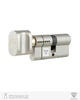 Циліндр RB KEYLOCX 63 мм (28x35T) · ключ-вертушка · нікель сатин · 5 ключі - изображение 2