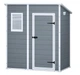 Садовий пластиковий будиночок Keter Manor Pent 6×4 (183смх111см) сірий для зберігання інструментів садового інвентарю техніки, велосипедів та сезонних речей 230394 - изображение 1