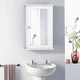 Настінна шафка для ванної, 34×15×51 см, колір: білий Costway - зображення 3