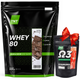 Протеїн для росту м'язів TNT Whey Protein 80% 2кг + Омега-3 у подарунок (Альпійський шоколад) - зображення 1