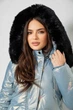 Куртка женская зимняя короткая голубой 244R22-832 AGER L - изображение 6