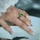 Срібне кільце з хризолітом 3.095ct, вага виробу 2,86 г (60002442) - зображення 7