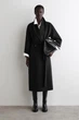 Пальто жіноче COS belted double-faced wool long coat 1288165001 XS Чорний - изображение 1