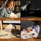 Лампа на шею для чтения книг, работы ольни руки LED фонарь аккумуляторный портативная регулировка яркости USB-C 1800 мАч черная - изображение 8