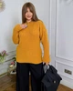 Жіночий вʼязаний светр LUNA, колір Гірчиця, розмір One Size - зображення 4
