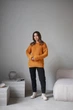 Жіночий вʼязаний светр LUNA, колір Гірчиця, розмір One Size - зображення 7
