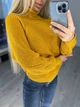 Жіночий вʼязаний светр SONYA, колір Гірчичний розмір One Size - изображение 3