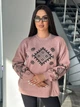 Жіночий вʼязаний светр CHARIVNA KRASA, колір Пудра світла розмір One Size - изображение 5