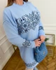 Вʼязана сукня вишиванка PTASHKA колір Блакитний, розмір One Size - изображение 11