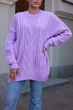 Жіночий вʼязаний светр DARINA, колір Бузок, розмір One Size - изображение 12