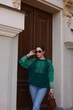 Вʼязаний светр ВАСИЛИНА, колір Смарагд , розмір One Size - изображение 12