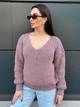 Жіночий вʼязаний светр LAURA, колір Темна пудра розмір One Size - зображення 6
