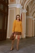 Жіночий вʼязаний светр LAURA, колір Гірчичний розмір One Size - зображення 1