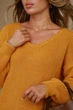 Жіночий вʼязаний светр LAURA, колір Гірчичний розмір One Size - зображення 4