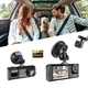 Відеореєстратор із трьома камерами 1296P Full HD+, G-Sensor, нічне знімання - зображення 5
