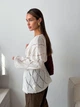 В'язаний жіночий кардиган Мрія ART KNIT молочний, oversize 046612 - зображення 5