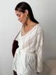В'язаний жіночий кардиган Мрія ART KNIT молочний, oversize 046612 - зображення 8