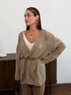 Вязаный женский кардиган Мечта ART KNIT горіх, oversize 046992 - изображение 4
