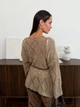Вязаный женский кардиган Мечта ART KNIT горіх, oversize 046992 - изображение 6