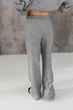 Жіночі в'язані брюки TANGO ART KNIT Сіра перлина, S-M 044042 - зображення 4