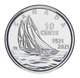 Монета Канада 10 центов 2021 UNC 100 лет Bluenose Корабль - Парусник (номинал рядом с кораблем) - изображение 1