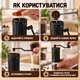 Кофемолка ручная Highwin-D9085 портативная с керамическими жерновами и регулировкой степени помола стеклянная чаша для молотого кофе с щеткой для чистки в комплекте Черная - изображение 2