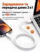 Кабель быстрая зарядка Lexego USB Type-C - USB-A 6A 120W 1м для Xiaomi Redmi Poco Samsung ксяоми самсунга универсальный шнур на телефон планшет провод для передачи данных 480 Мбит/с Mi Turbo Charge Белый (XMC-ACS) - изображение 2