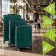 Комплект валіз набір чемоданів 3-в-1 - зелентй Trizand 27672 39 л, 70 л, 99 л - зображення 2